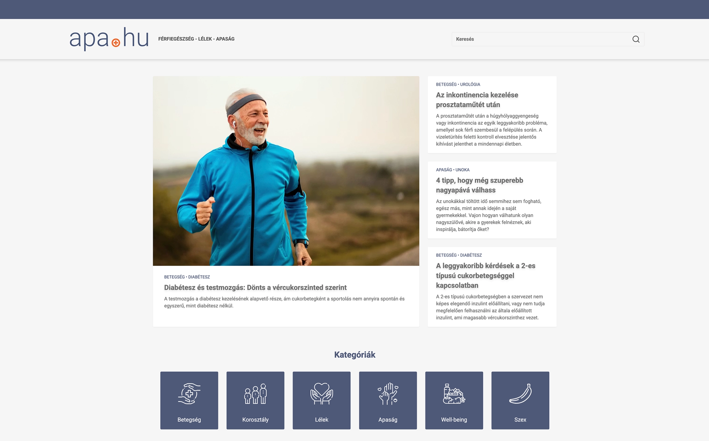 Men's Health Web Platform